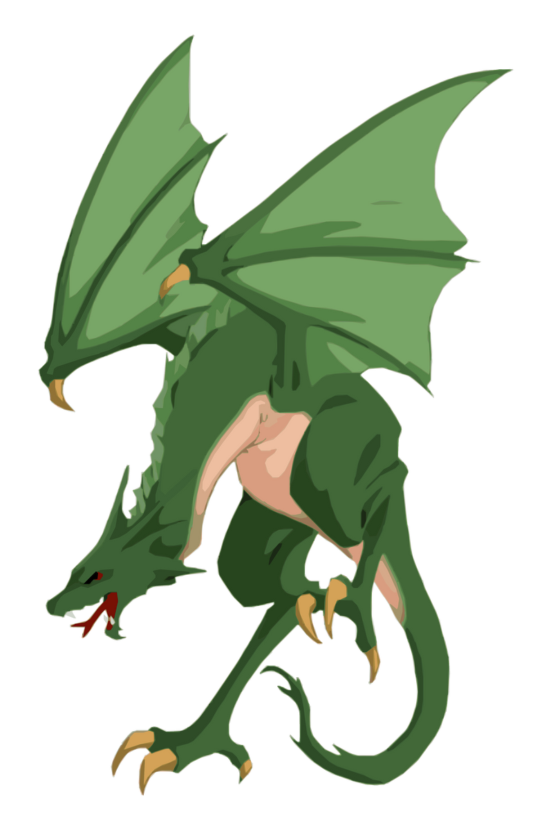 a cartoon dragon with green skin breathing fire